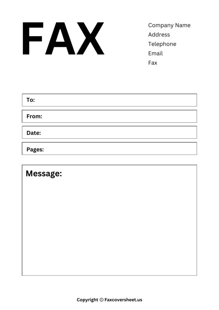 Free Basic Fax Cover Letter