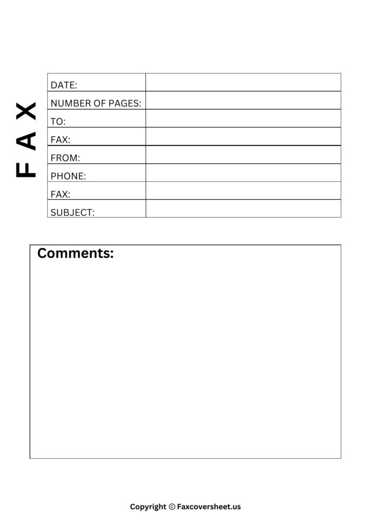 Business Fax Cover Sheet