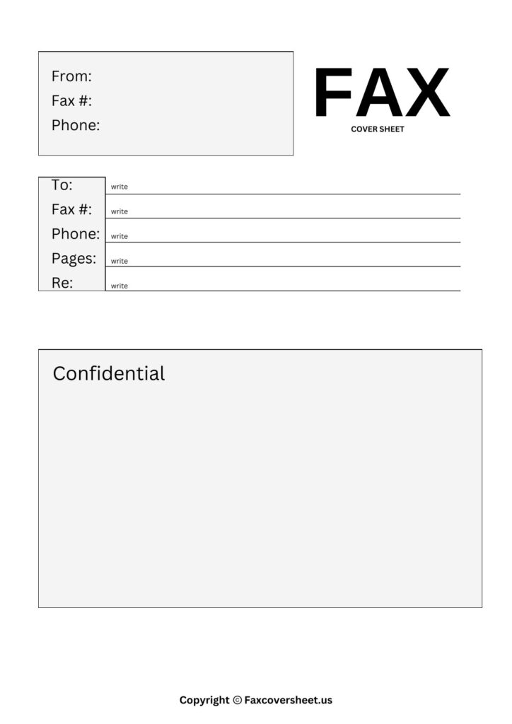 Personal Fax Cover Page